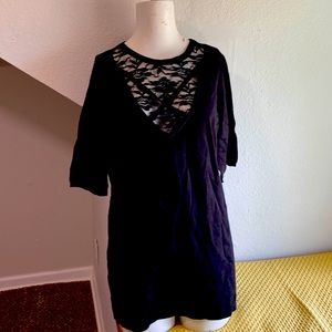2x Torrid NWT, cute black T with lace front.